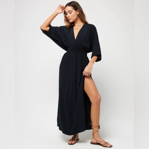 L*Space Black Sungazer Maxi Dress Coverup - Picture 10 of 12